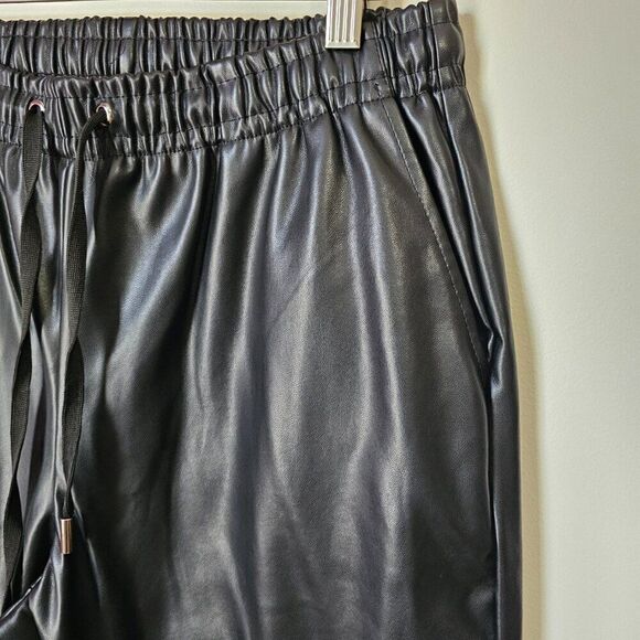 NWT LAUNDRY BY SHELLI SEGAL LOS ANGELES VEGAN LEATHER TAPERED PANTS SIZE M - Picture 5 of 16